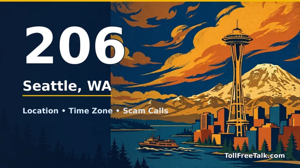 206 area code guide: Seattle, WA location, time zone and scam calls