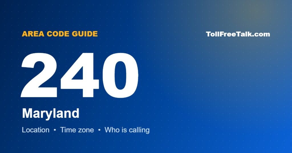 240 area code location and guide