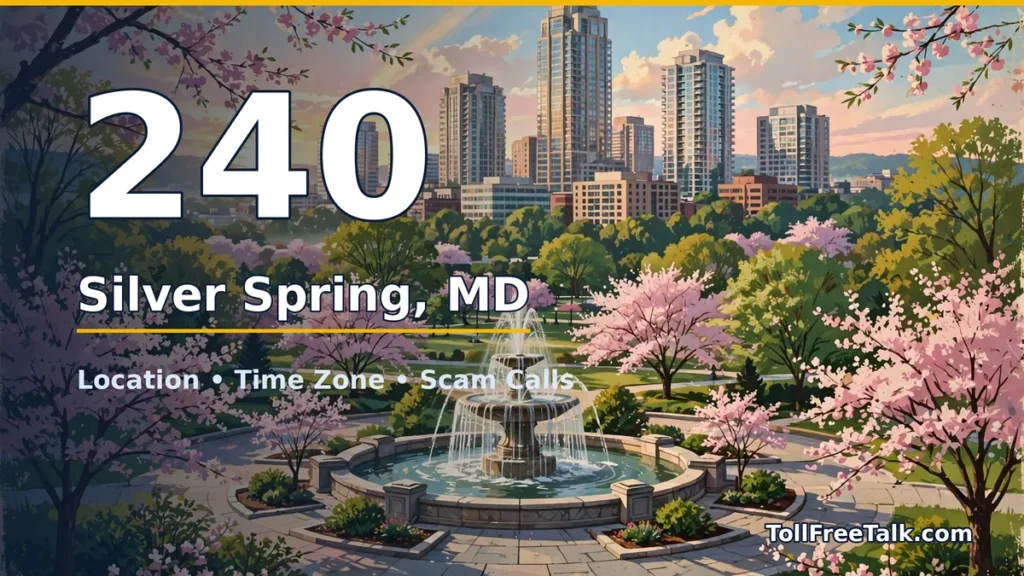 240 area code guide: Silver Spring, MD location, time zone and scam calls