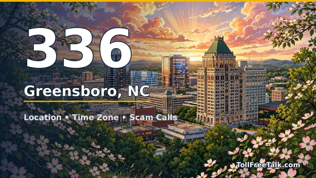 336 area code guide: Greensboro, NC location, time zone and scam calls