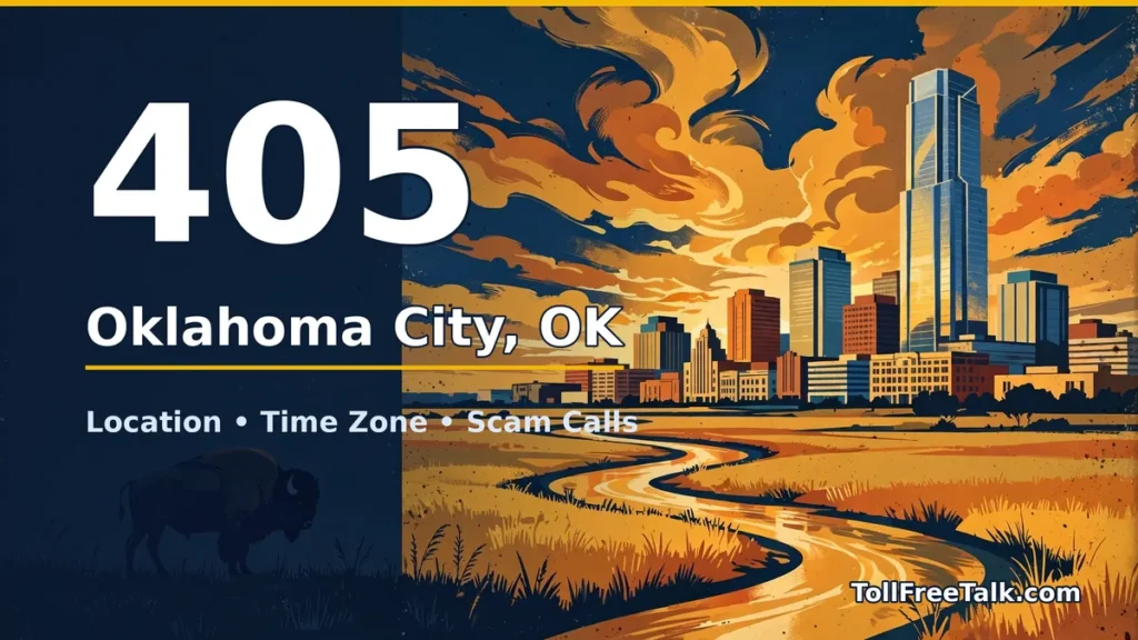 405 area code guide: Oklahoma City, OK location, time zone and scam calls