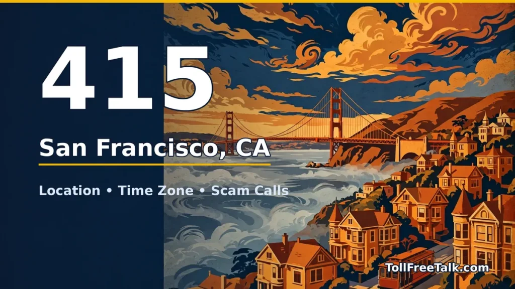 415 area code guide: San Francisco, CA location, time zone and scam calls