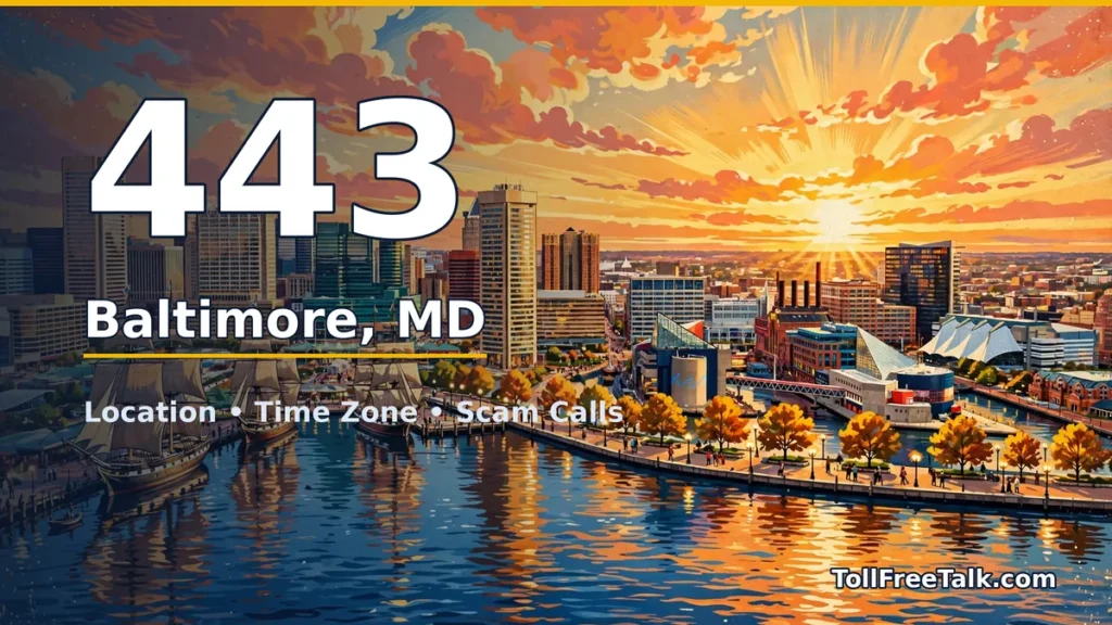 443 area code guide: Baltimore, MD location, time zone and scam calls