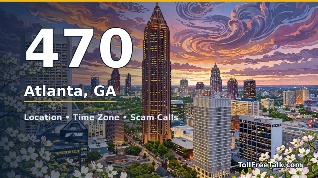 470 area code guide: Atlanta, GA location, time zone and scam calls