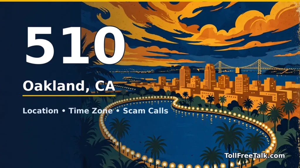 510 area code guide: Oakland, CA location, time zone and scam calls