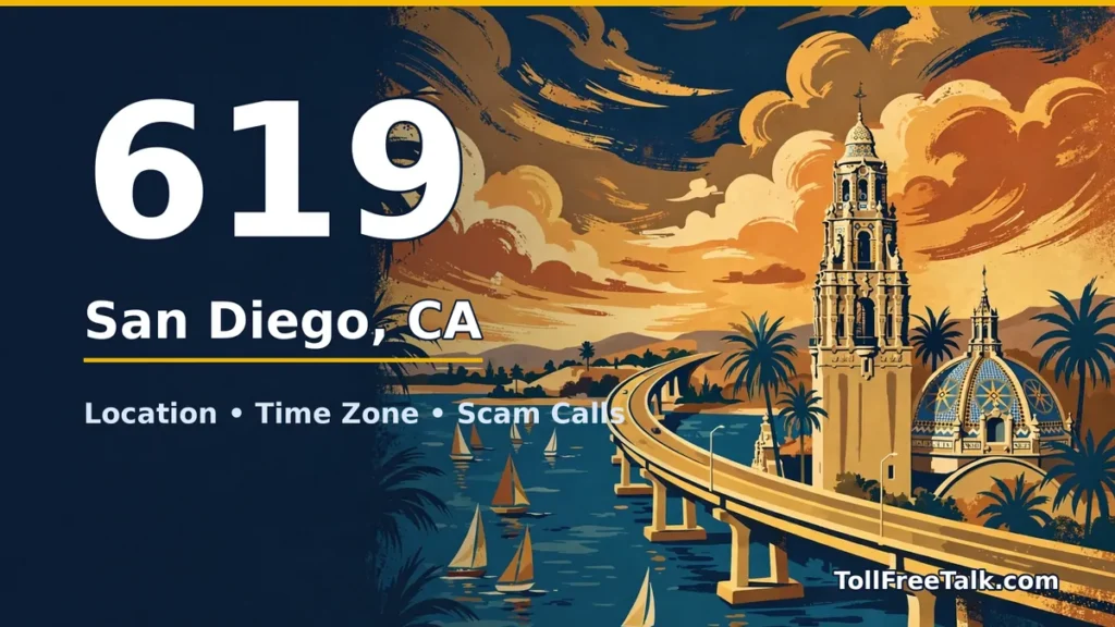 619 area code guide: San Diego, CA location, time zone and scam calls