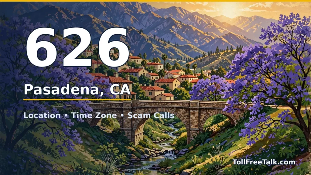 626 area code guide: Pasadena, CA location, time zone and scam calls