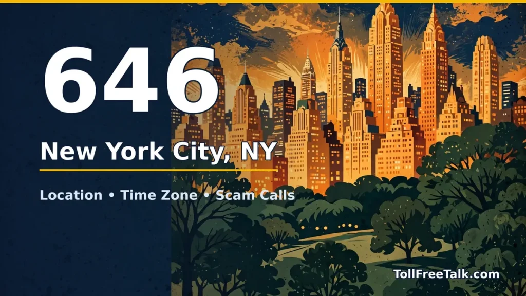 646 area code guide: New York City, NY location, time zone and scam calls