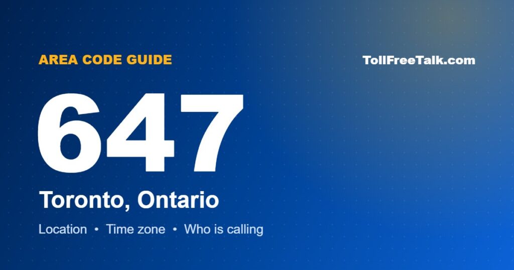 647 area code location and guide