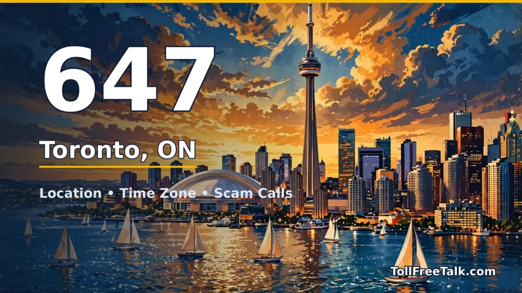 647 area code guide: Toronto, ON location, time zone and scam calls