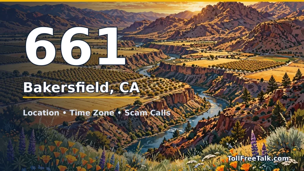 661 area code guide: Bakersfield, CA location, time zone and scam calls