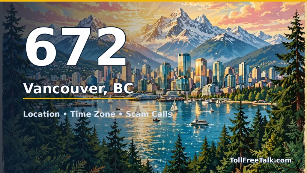 672 area code guide: Vancouver, BC location, time zone and scam calls