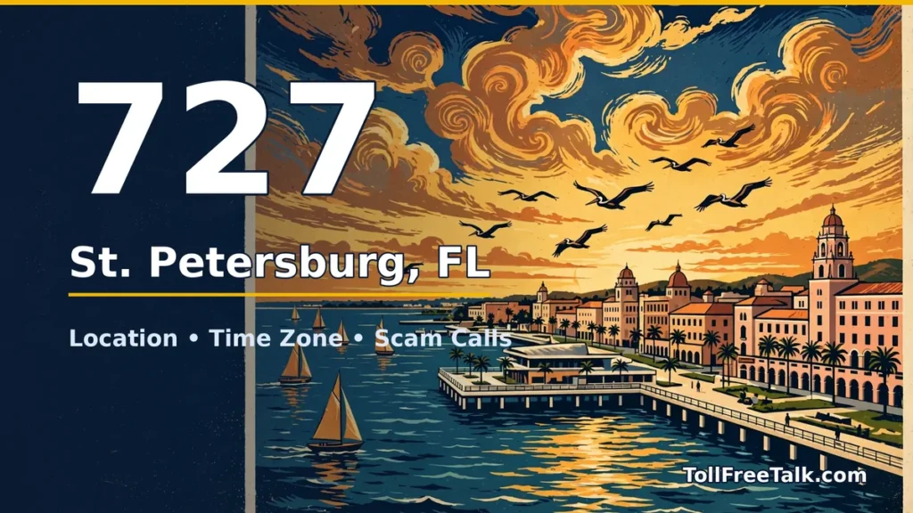 727 area code guide: St. Petersburg, FL location, time zone and scam calls