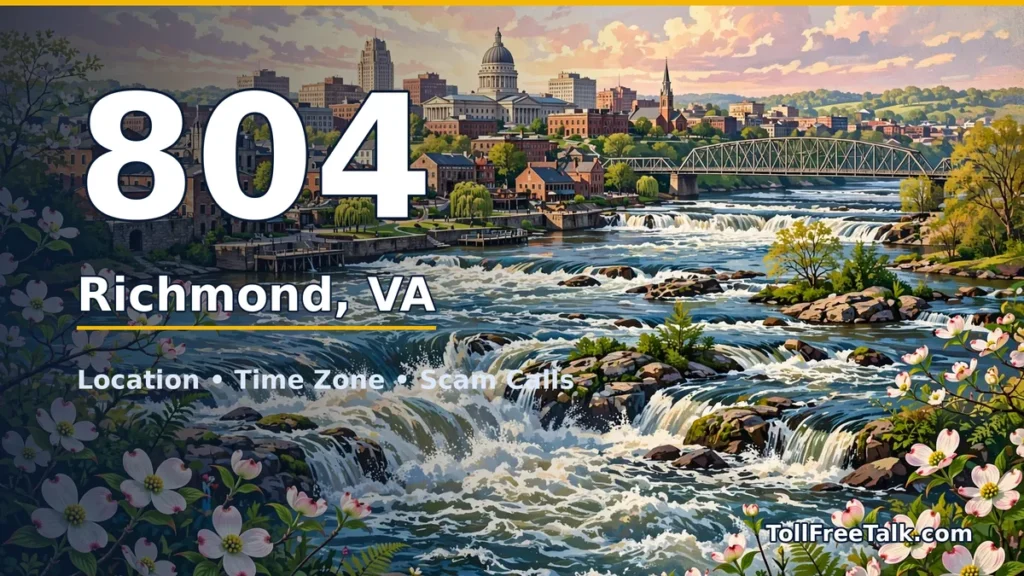 804 area code guide: Richmond, VA location, time zone and scam calls