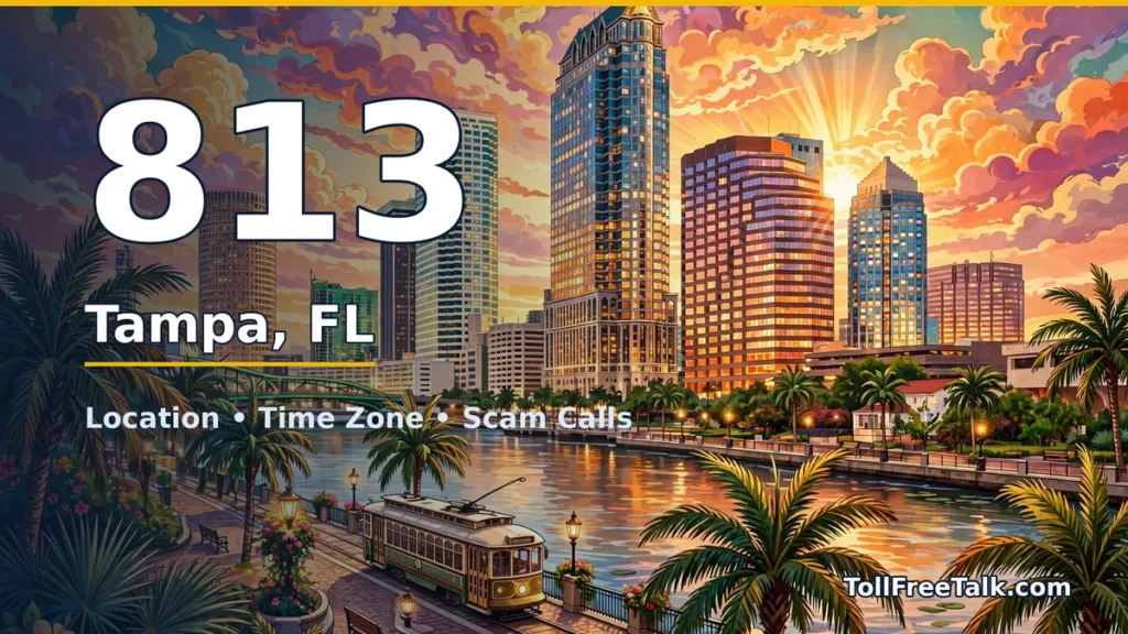 813 area code guide: Tampa, FL location, time zone and scam calls