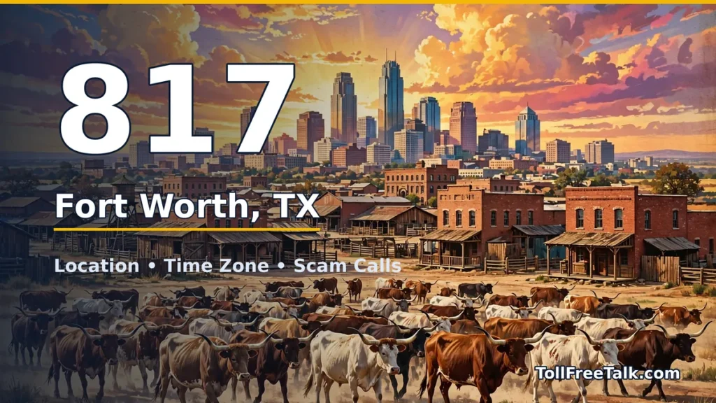 817 area code guide: Fort Worth, TX location, time zone and scam calls
