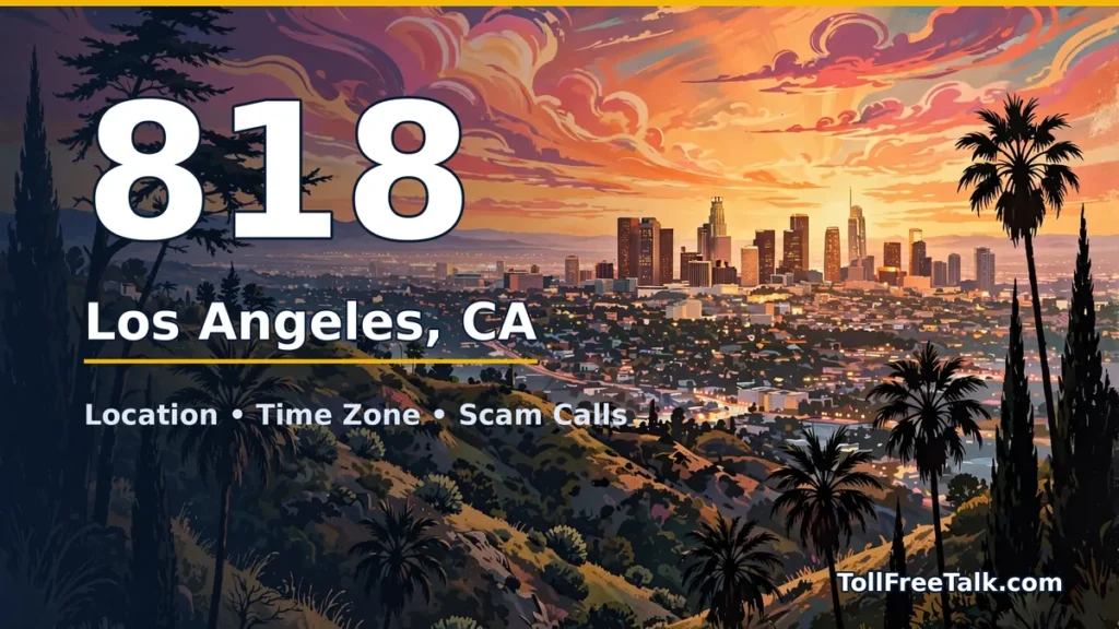 818 area code guide: Los Angeles, CA location, time zone and scam calls