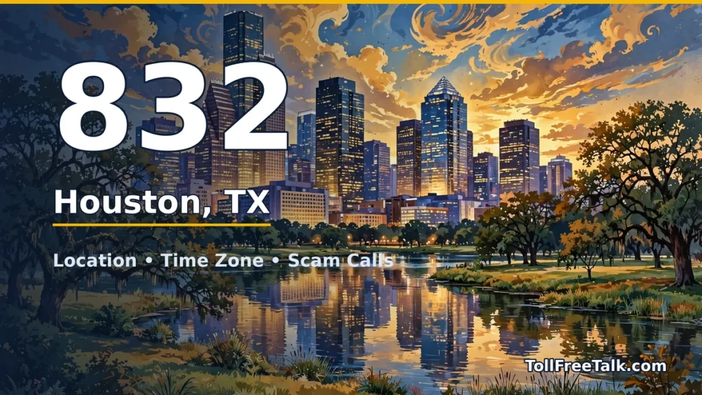 832 area code guide: Houston, TX location, time zone and scam calls