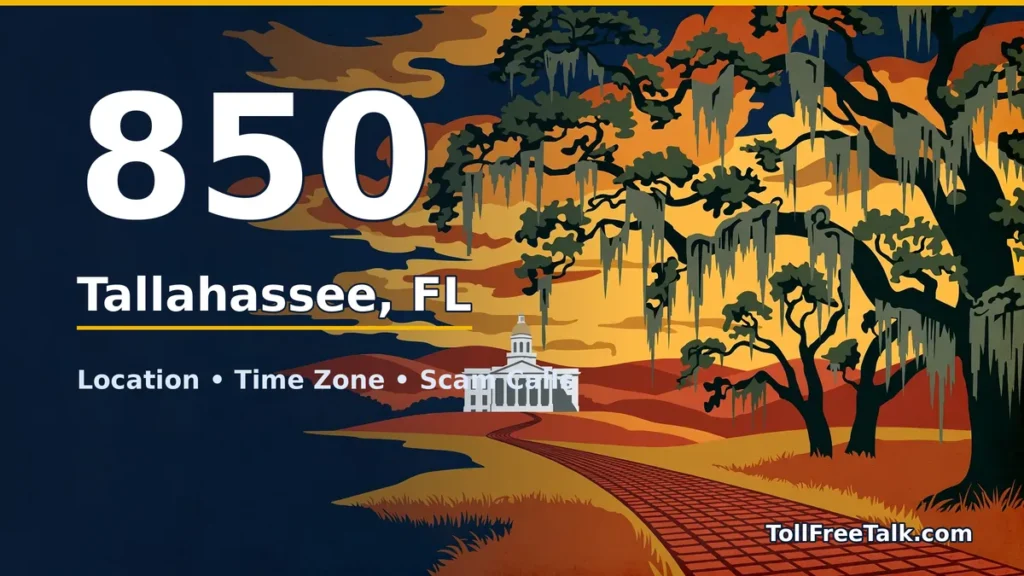 850 area code guide: Tallahassee, FL location, time zone and scam calls