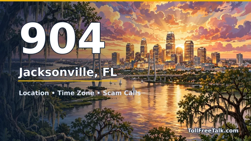 904 area code guide: Jacksonville, FL location, time zone and scam calls
