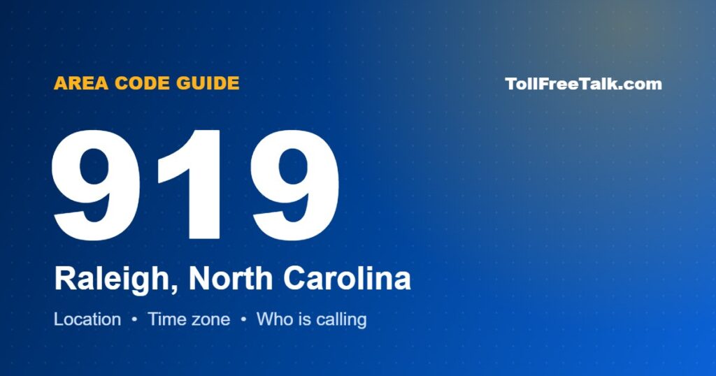 919 area code location and guide