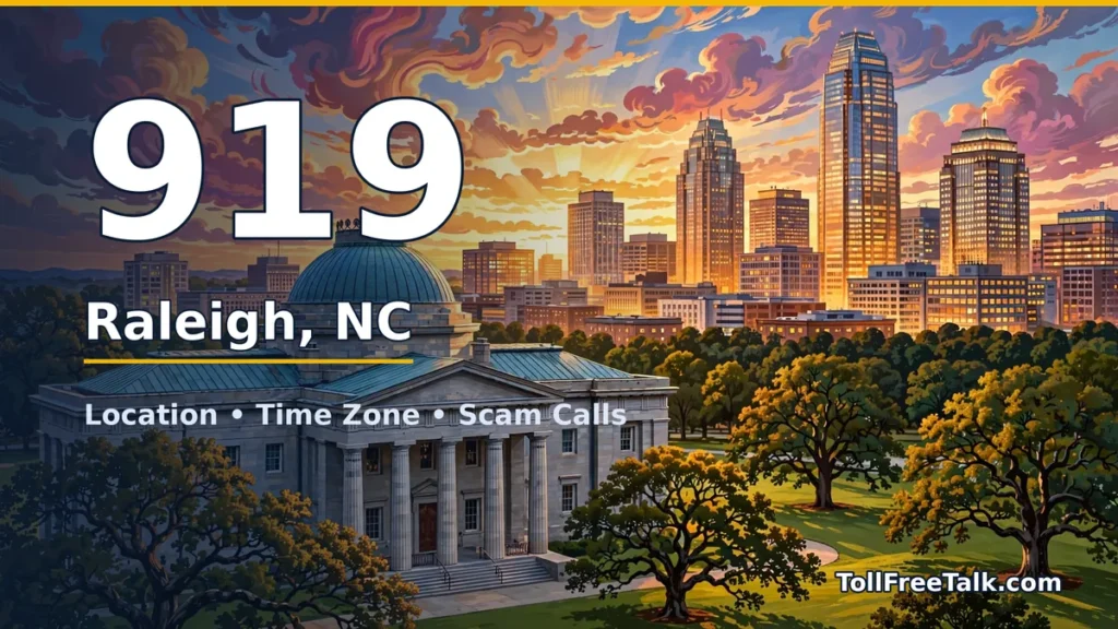 919 area code guide: Raleigh, NC location, time zone and scam calls