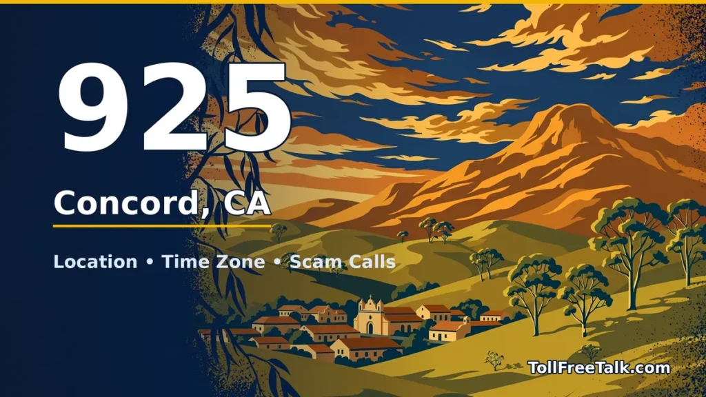 925 area code guide: Concord, CA location, time zone and scam calls