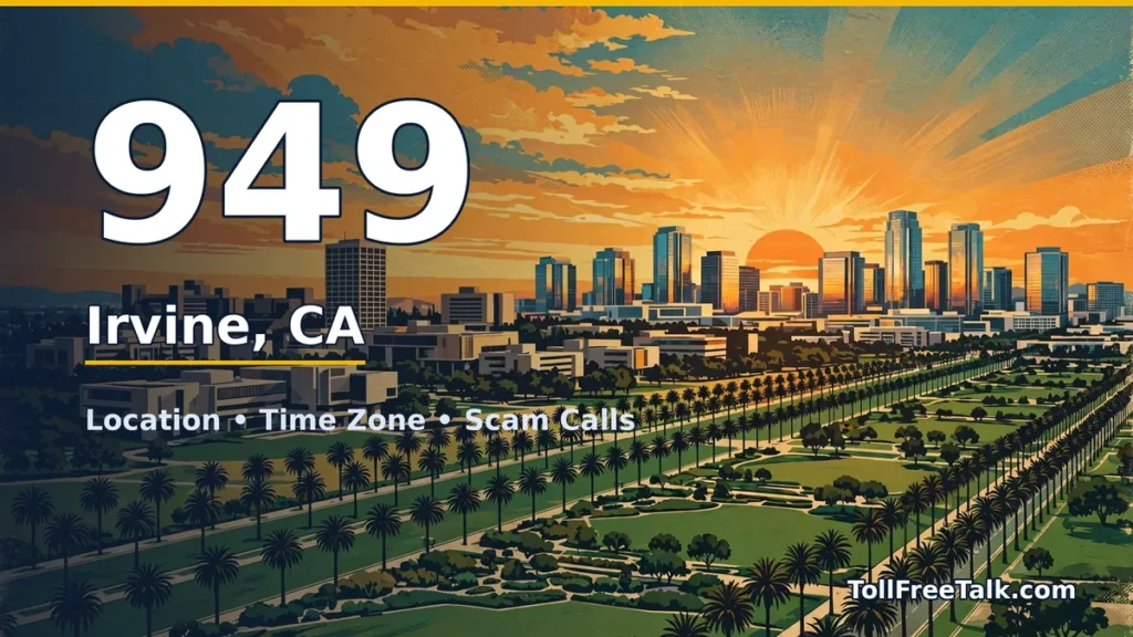 949 area code guide: Irvine, CA location, time zone and scam calls
