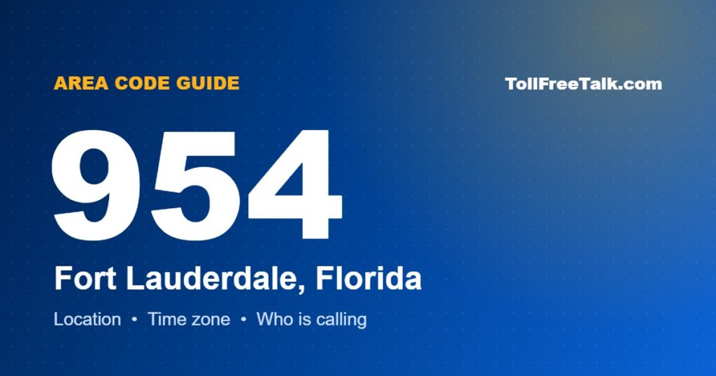 954 area code location and guide