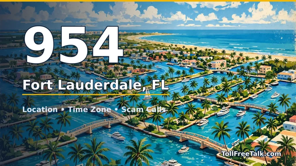 954 area code guide: Fort Lauderdale, FL location, time zone and scam calls